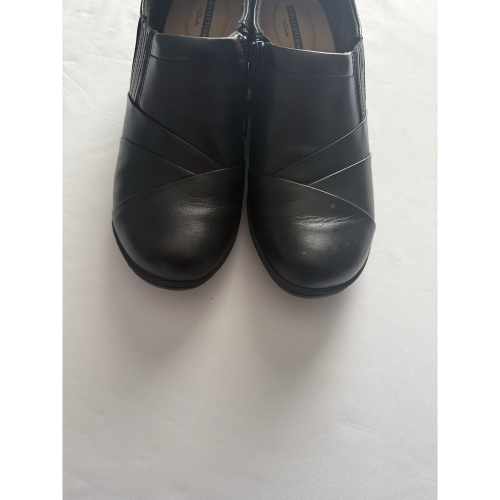 Clark's Channing Women's Slip On Side Zip Size 8 1/2 M Black Good Used Condition - Picture 7 of 7
